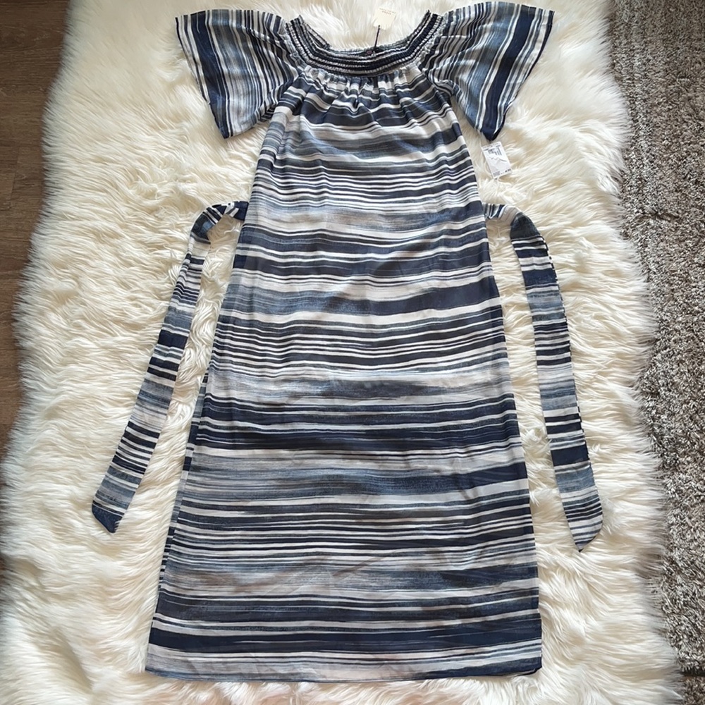 NWT Trina Turk “San Onofre” Indigo Off-The-Shoulder Maxi Dress - Picture 5 of 14